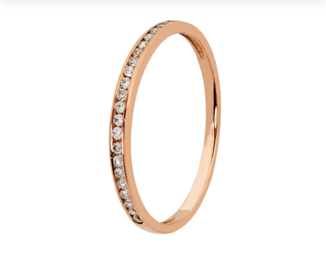 18kt Rose Gold Channel Eternity Ring