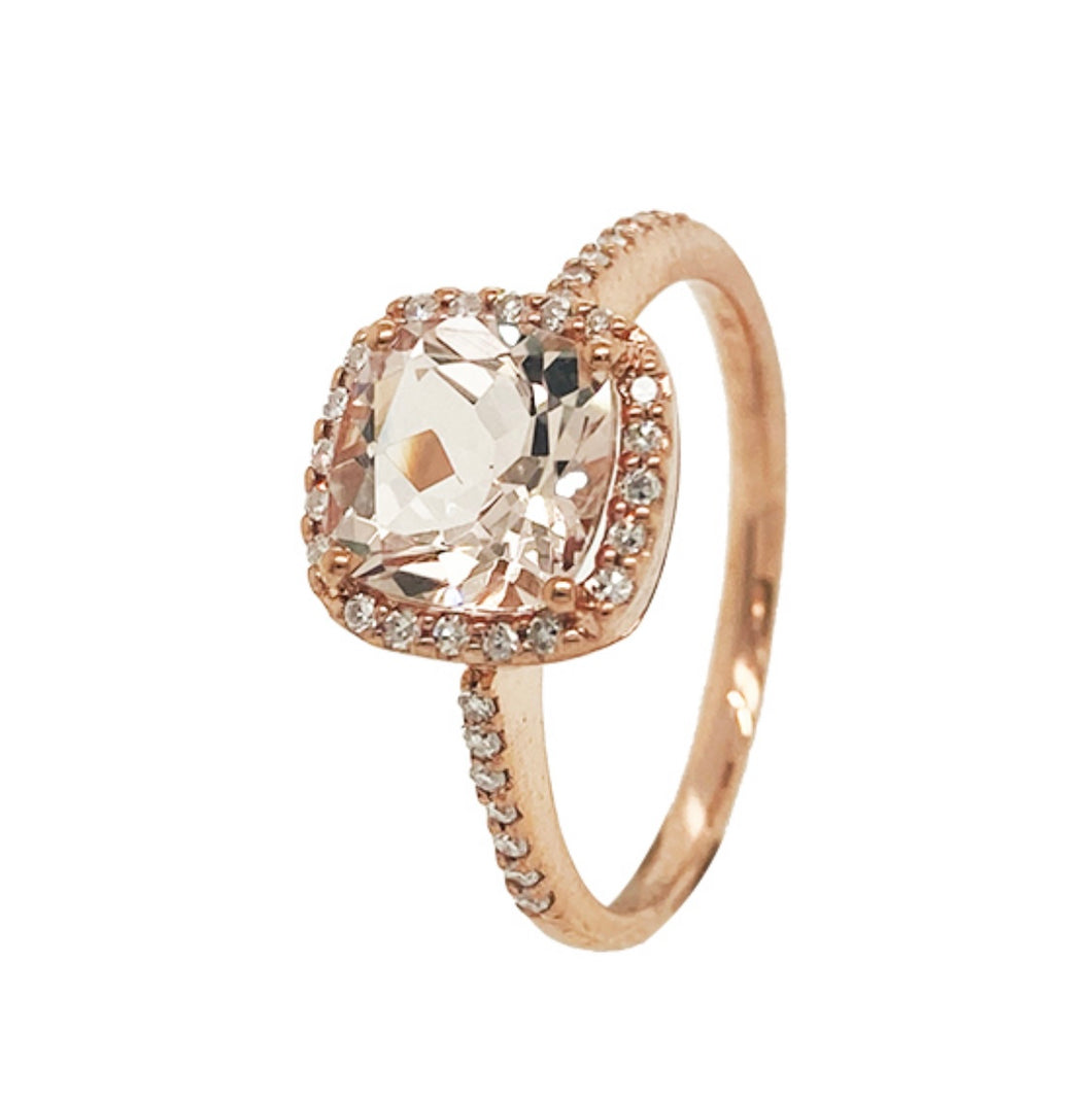 9kt Rose Gold Morganite Ring